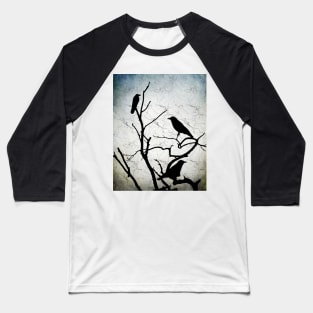 Crow Birds on Tree Bird 91 Baseball T-Shirt